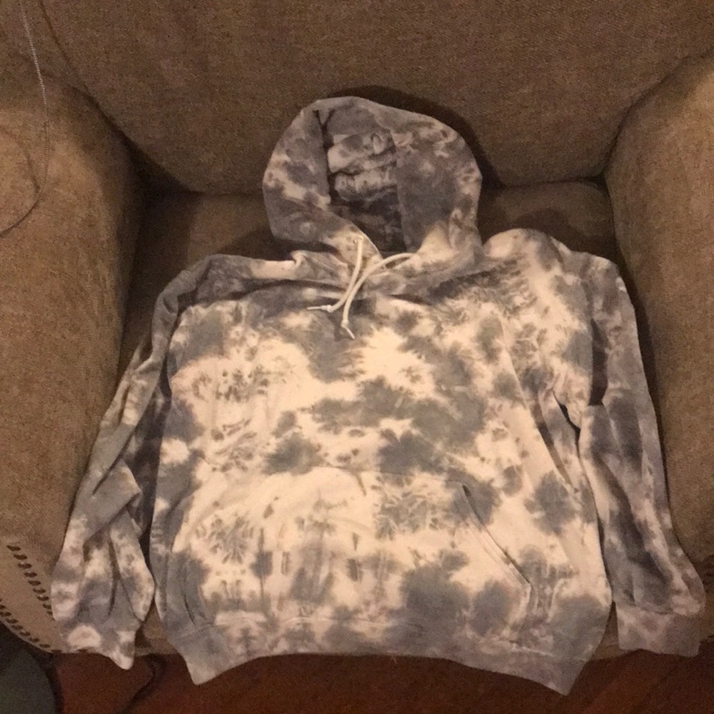 Tie-Dye Grey & White Hoodie